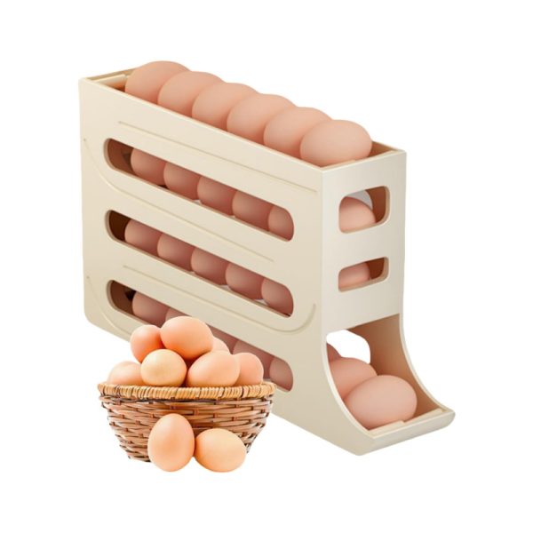 4-Layer Egg Storage Box Organizer